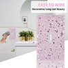 YNQIZKI Pink Glitter Light Switch Cover - Sparkling Wall Plate
