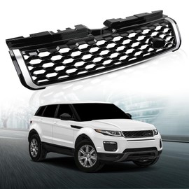 LQI Upper Front Grille Grill Compatible with Land Rover Range Rover Evoque 2010-2018 Black