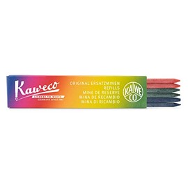Kaweco Pencil All-Purpose Pen Refills 3.2 mm Mixed Colours Pack of 6 | Replacement Pencil Colorful Leads for Clutch Pencil | 2 x Green, 2 x Blue, 2 x Red | Pencil Leads 6 Pieces 3.2 mm Mix