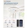 ZMISHIBO Low Profile Ceiling Fans with Lights and Remote, 13