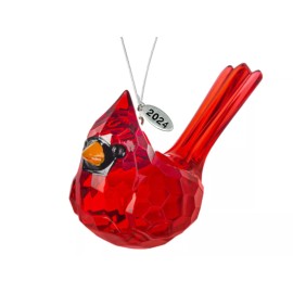 Twisted Anchor Trading Company Cardinal Memorial Gift, Red Bird Cardinal Ornament Gift Hanging Acrylic Crystal