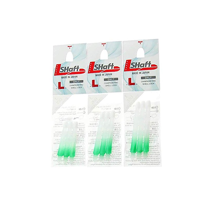 L-Style L-Shaft Lock Straight Twotone White Clear Green Display Length