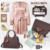IGOLUMON Women's Medium Handbag Leather Handbag Tote Bag Handbags Women's