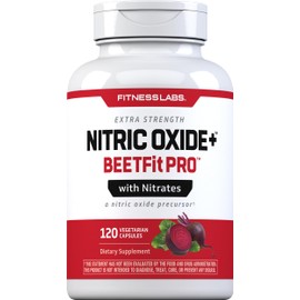 Fitness Labs Nitric Oxide Beet Root Capsules | with Nitrates | 120 Count | Nitric Oxide Precursor | Beetfit Pro | Vegetarian, Non-GMO, Gluten Free Supplement