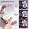 BS-MALL Travel Cosmetic Mirror Case LED Makeup Mirror Storage Case