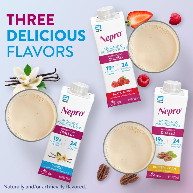 Nepro Liquid Nutrition, Homemade Vanilla, 8-Ounce Plastic Bottles (Pack of