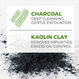 Rustic Maka Deep Cleansing Charcoal & Clay Soap Bar – Activated Charcoal Face & Body Soap for Acne-Prone, Oily, and Sensitive Skin – Kaolin Clay Formula for Pore Cleansing & Oil Control