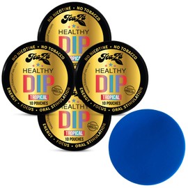 TeaZa Herbal Pouch Tropical 4 Cans with DC Crafts Nation Skin Can Cover - Blue