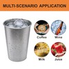 8PCS 304 Stainless Steel Cups with Straws, 11.95 Oz and