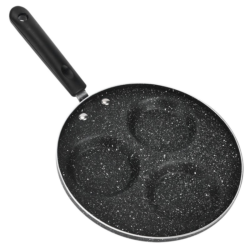 3 Round Holes Non Stick Coating Eggs Frying Pan Home