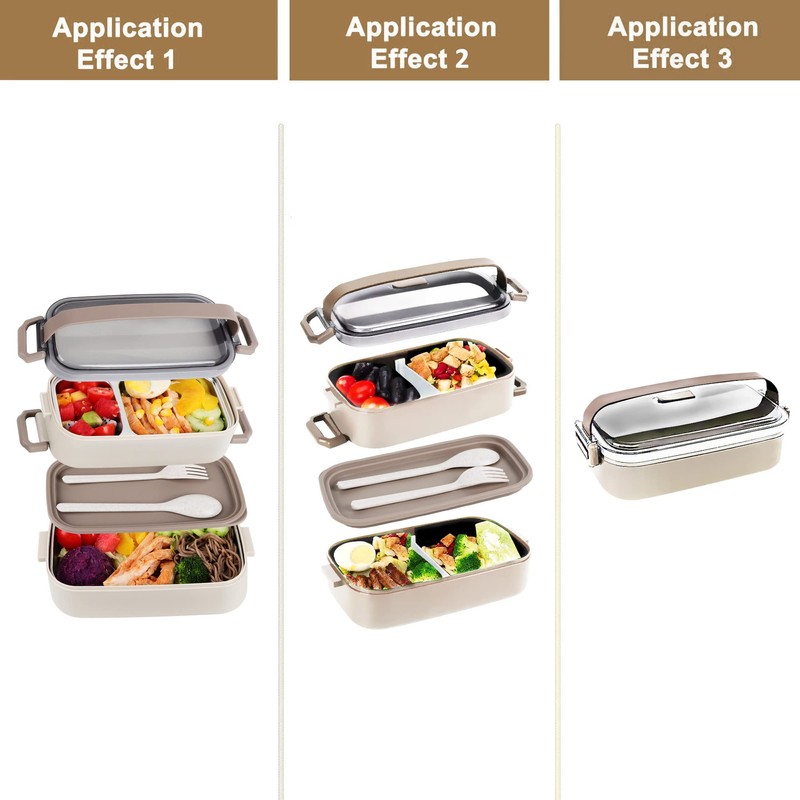 JUBOSYCZ Stainless Steel Bento Box for Adults&Kids,Japanese Leakproof Lunch Box