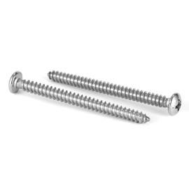 #10 x 2" Wood Screw 100Pcs 18-8 (304) Stainless Steel Pan Head Fast Self Tapping Drywall Screws by SG TZH