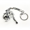 EMMRAGNO Fishing Key Chain Spinning Reel, Metal Spinning Reel Keychain