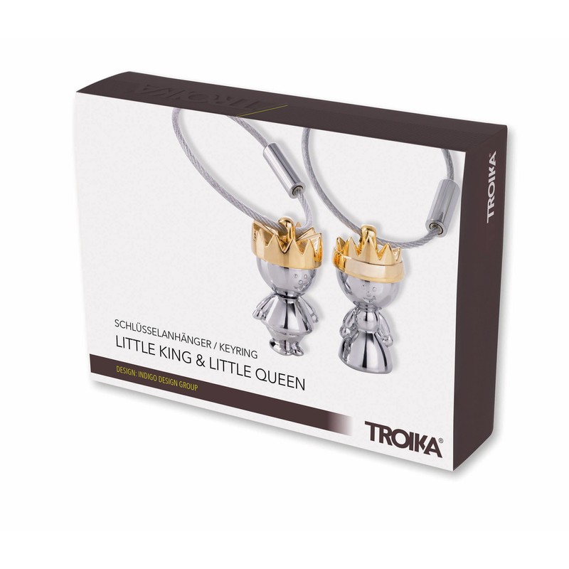 TROIKA GERMANY(トロイカ) LITTLE KING & LITTLE QUEEN キーリングペアセット リトルキング&クイーン KR9-38/CH
