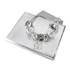 Womens 50th Birthday Sparkly Crystal Charm Bracelet with Silver Gift