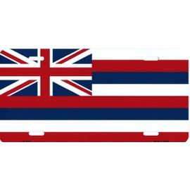 Hawaii Flag State Flag Metal Novelty License Plate Tag LP-3575