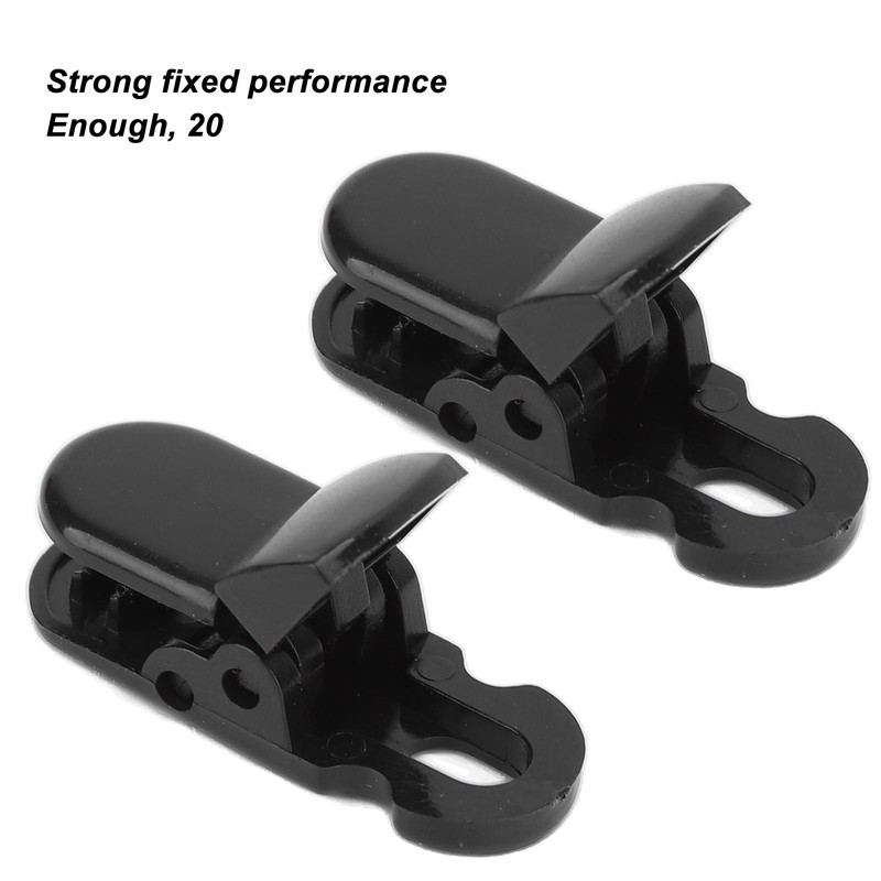 20Pcs Hearing Aid Lanyard Clip Good Fixation Multifunctional Odorless Black