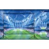 Soccer Field Backdrop Stadium Soccer Competition Fans Night Spotlight Background