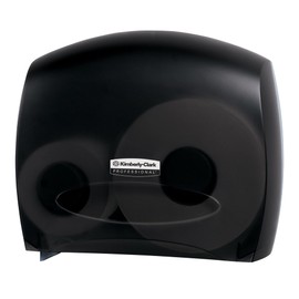 Kimberly-Clark Professional Jumbo Roll Toilet Paper Dispenser (09507), with Stub, Black, Wall Mounted, Commercial Grade (Qty 1)