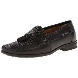 Nunn Bush Men's Strafford Woven Slip-On Loafer, Black, 12 M US
