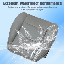 FZJDSD Passenger Bottom Replacement Seat Cover Stone Gray Leather Compatible with Toyota Land Cruiser 1998 1999 2000 2001 2002 2003 2004 2005 2006 2007