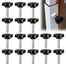 Pack of 15 Star Head Screws M8 x 25 mm Star Head Screws Wing Screws Made of Zinc Alloy Black for Machines, Furniture and Electronics