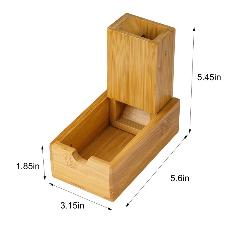 Cusdie Bamboo Dice Tower Foldable Wooden Die Roller Castle Rolling