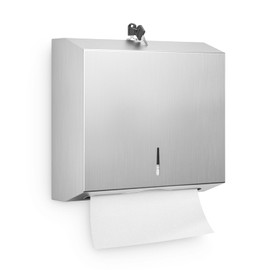 Paper Towel Dispenser Wall Mount -Commercial C Fold/Multi-fold/Tri-fold,Stainless Steel Bathroom Hand Towel Dispenser with Lock Design