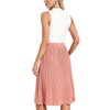 ZXIHZF Women Classic Chiffon Flowy Pleated Midi Skirts, Pink, Large
