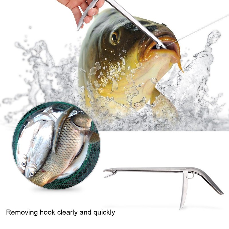 Stainless Steel Fish Hook Remover Pro Fishing Extractor Removing Clamp