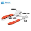 Senven 2 Pieces 4-in-1 Camping Tableware Camping Accessories Stainless Steel