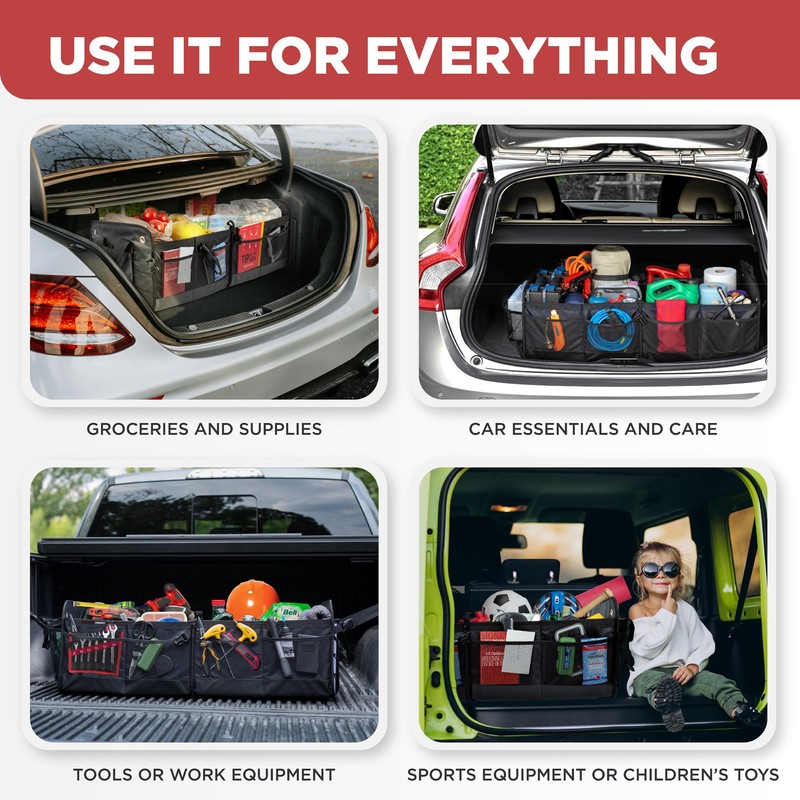 TRUNKCRATEPRO - XL Trunk Organizer For SUV, Car, Truck with