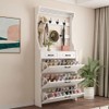 AIXITONG 1 Pair Shoe Cabinet Shelf Home Plastic Hollowed Two