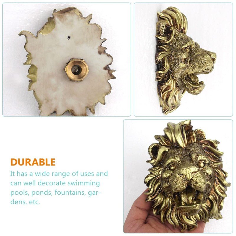 YARNOW Lion Head 3-Piece Pond Fountain Nozzle Set - Gray