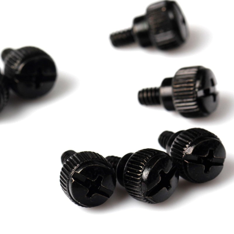 GAOHOU 10pcs New Computer Case Thumb Screws Black Size:6# 32X5mm
