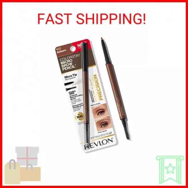 Revlon ColorStay Micro Eyebrow Pencil with Built In Spoolie Brush,