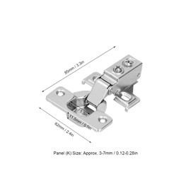 2Set Soft Close Cabinet Door Hinges, 90-105° Short Arm Hinge American Hydraulic Damping Adapter with Screws for Bookcases Wine Cabinets Wardrobes