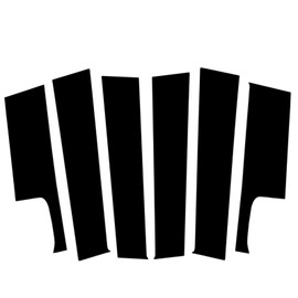 GUDFBALE 6PCS Polished Pillar Posts Fit for Jeep Compass 2007-2015 Window Trim Cover BC Column Sticker Chromium Styling