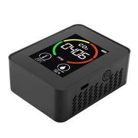 CO2 Detector ABS CO2 Detector, CO2 Meter TVOC Sensor Air Quality Monitor High Accuracy USB Charging Thermometer Hygrometer for Home