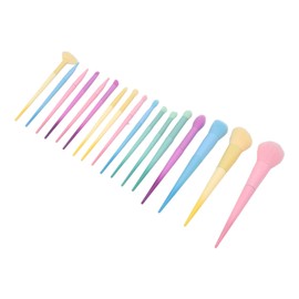 Juego de Brochas de Maquillaje Candy Colors, 17 Piezas, Kit de Brochas Cosméticas Suaves con Tubo de Aluminio, Agradable para la Piel para Citas y Fiestas Al Aire Libre
