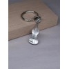 Vintage Albert Elovitz Violin Music Keychain Silver Pewter 2 Inch