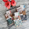 Blind date with a book with stickers, handmade magnetic bookmark,