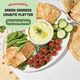 Joseph's Low Carb Mini Pita Bread 3-Pack, Flax Oat Bran and Whole Wheat, 5g Net Carbs per Serving, Fresh Baked (8 per Pack, 24 Mini Pitas Total)