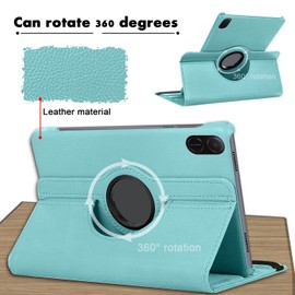 SWEIMEN Case Compatible with Honor Pad X8a 11 Inch Tablet, PU Leather Case 360° Rotatable Multi-Angle Protection Stand Protective Case