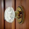 Rousso USA Crystal Door Knob with Faceted Diamond Shape Center,