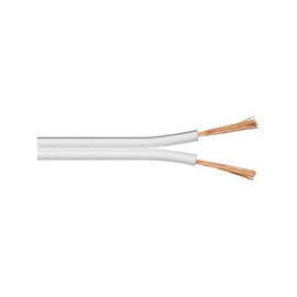 Goobay 67744 Loudspeaker Cable 2 x 0.75 mm² CCA Stranded / Speaker Cable / Audio Cable / Audio Cable / Subwoofer Cable / White / 10 m