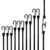 Pack of 10 Elastic Straps with Hooks Set 30 cm