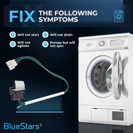 BlueStars Ultra-durable 3949238 Washer Lid Switch Part - Compatible with Whirlpool & Kenmore Washers - Enhanced Durability with Metal Shield - Replaces WP3949238 AP3100001 PS350431
