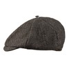 Boland 33017 Birmingham Hat Brown/Black Peaked Cap English Fabric with
