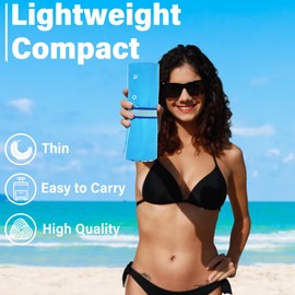 Widdonen Lightweight Thin Microfiber Beach Towel Sand Free Quick Dry Absorbent Compact Soft Pool Swim Travel Towels Extra Large Oversized Beach Accessories Packable Essentials Stuff Gifts for Adult